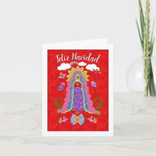 Feliz Navidad Lady of Guadalupe Holiday Note Card