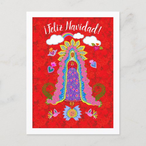 Feliz Navidad Lady of Guadalupe  Postcard
