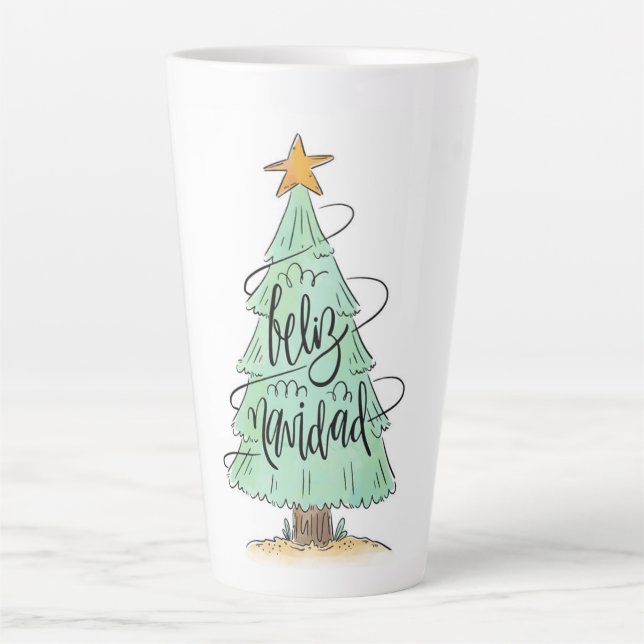 Feliz Navidad  Latte Mug (Front)