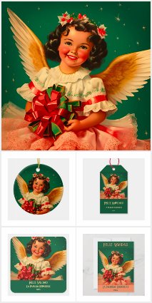 Feliz Navidad Little Latina Christmas Angel collection
