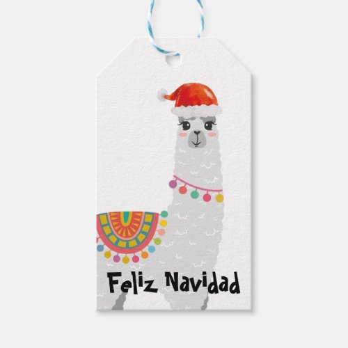 Feliz Navidad Llama Christmas Gift Tag