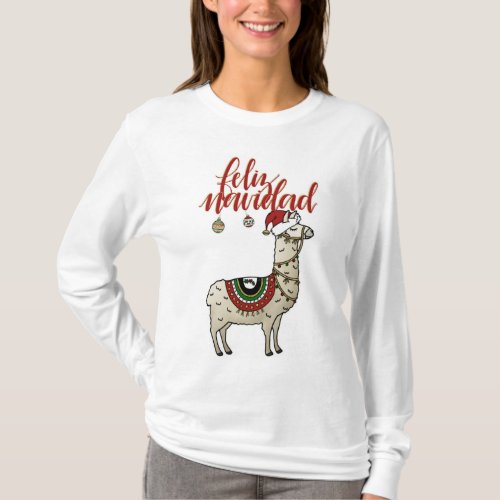 Feliz Navidad Llama Shirt