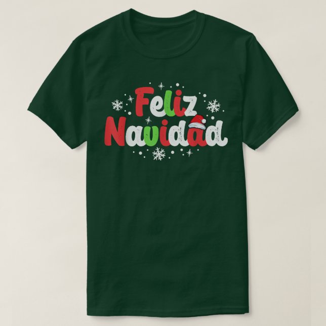 Feliz Navidad Matching Family Spanish Christmas Me T-Shirt (Design Front)