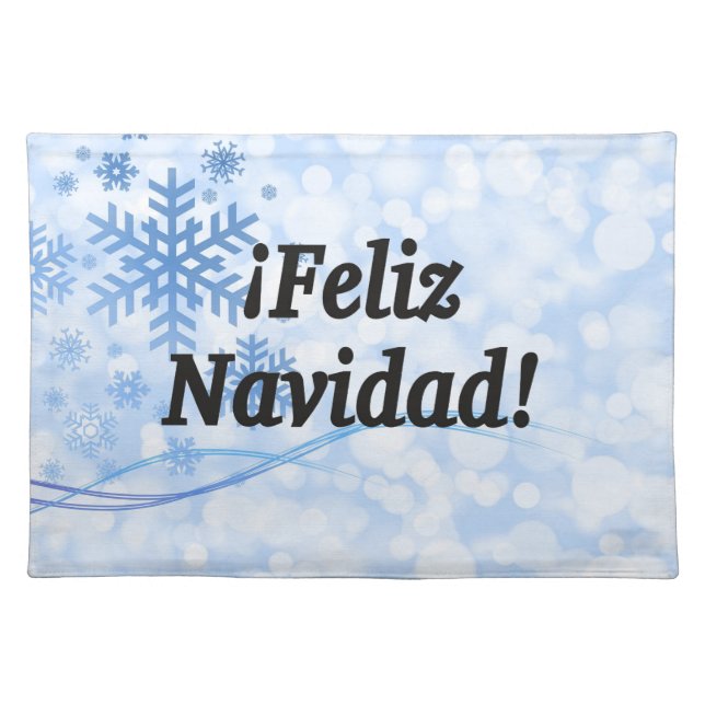¡Feliz Navidad! Merry Christmas in Spanish bf Placemat (Front)