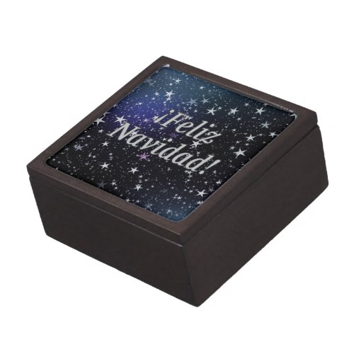 Feliz Navidad Merry Christmas in Spanish wf Jewelry Box