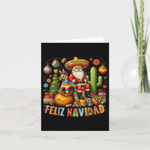 Feliz Navidad Mexican Funny Christmas Santa Festiv Card