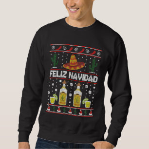 Feliz Navidad Mexican Wine Christmas Ugly Sweater