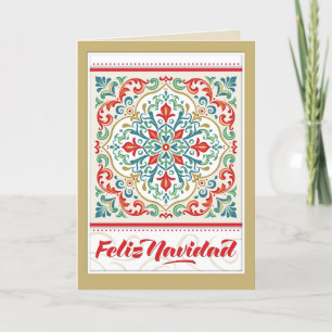 Feliz Navidad Mexico Spanish Merry Christmas Tile Card