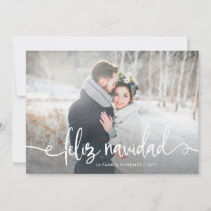 Feliz Navidad   Modern Rustic Christmas Photo Holiday Card