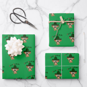 Feliz Navidad Monkey Wrapping Paper Sheets