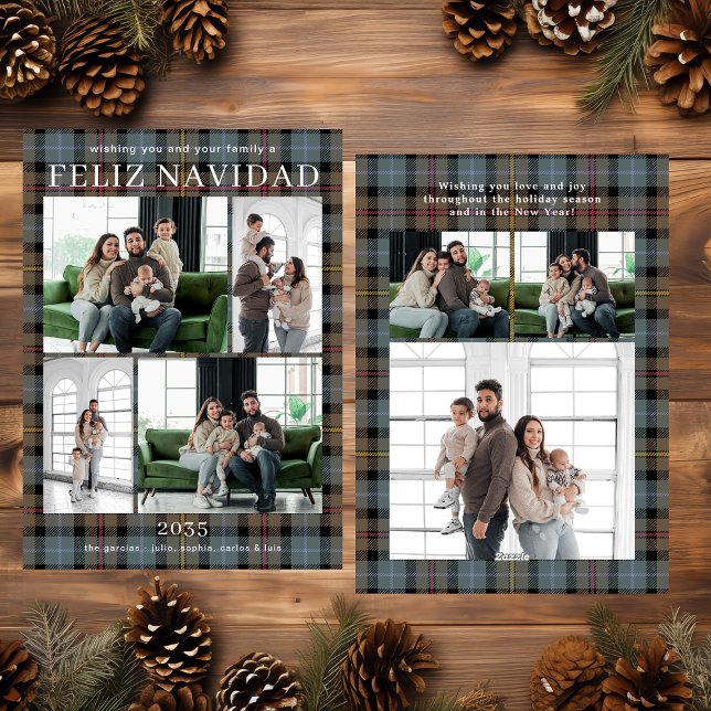 Feliz Navidad Multi Photo  Holiday Card (Creator Uploaded)