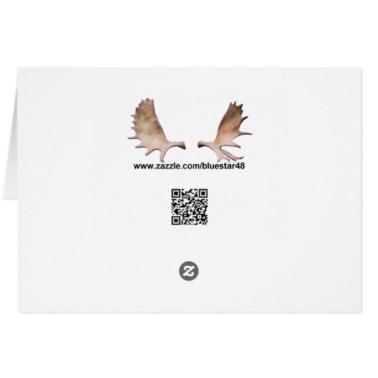 Feliz Navidad - Northern Lights Moose (Back Horizontal)