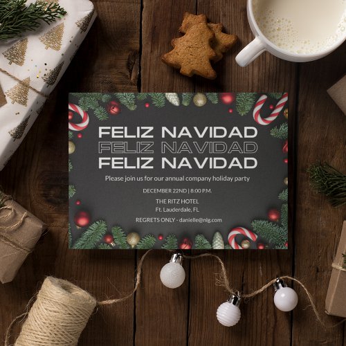 Feliz Navidad Office Company Christmas Party  Card