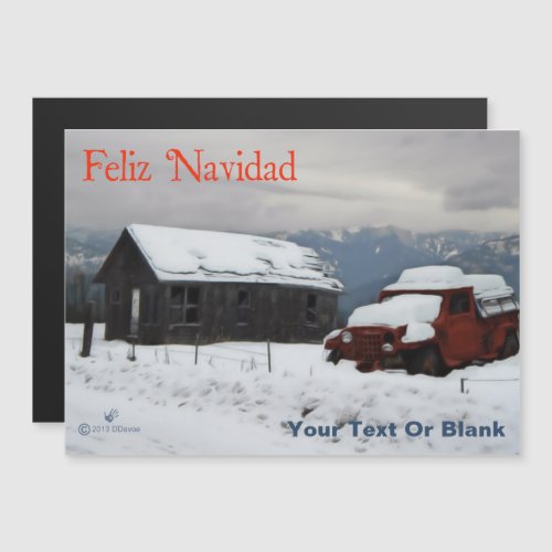 Feliz Navidad _ Old Red Truck