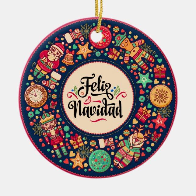 Feliz Navidad  Ornament (Front)