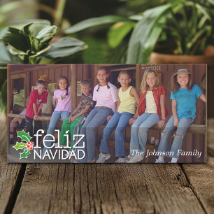Feliz Navidad - Panoramic or Horizontal Photo Holiday Card