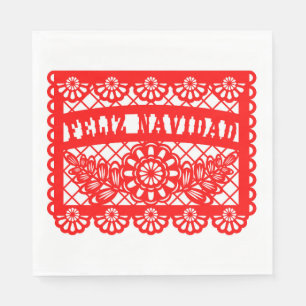 Feliz Navidad Papel Picado Napkins