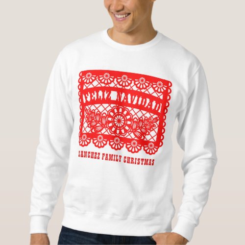 Feliz Navidad Papel Picado Sweatshirt