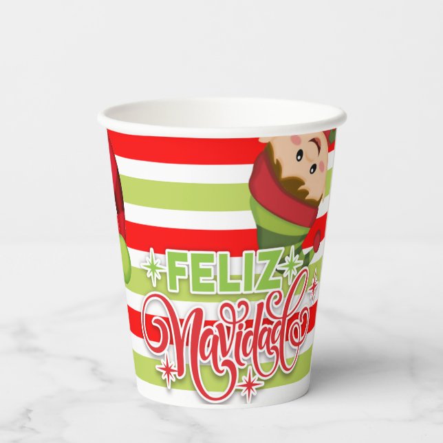 "Feliz Navidad"  Paper Cups (Back)