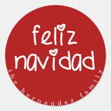 Feliz Navidad - Personalized Red Christmas