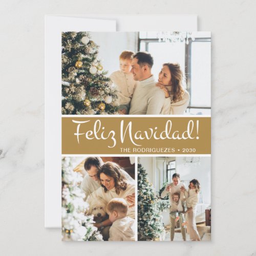 Feliz Navidad Photo Collage Holiday Card