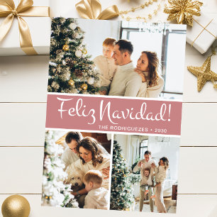 Feliz Navidad Photo Collage Holiday Card