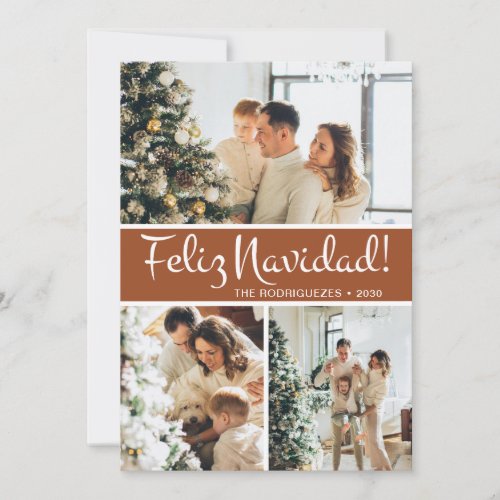 Feliz Navidad Photo Collage Holiday Card