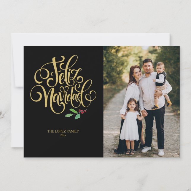 Feliz Navidad Photo Holiday Card (Front)