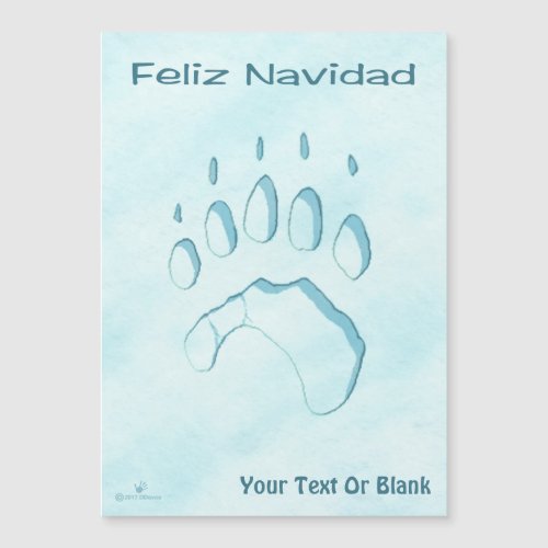 Feliz Navidad _ Polar Bear Paw Print
