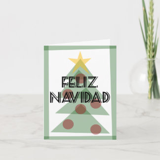 Feliz Navidad Prospero Ano Nuevo Tarjeta -Notecard Holiday Card