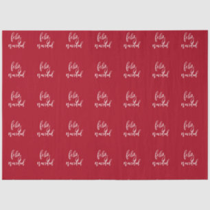 Feliz Navidad Red and White Christmas Tissue Paper