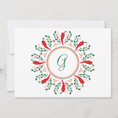 Feliz Navidad Red Chile Pepper Holiday Card