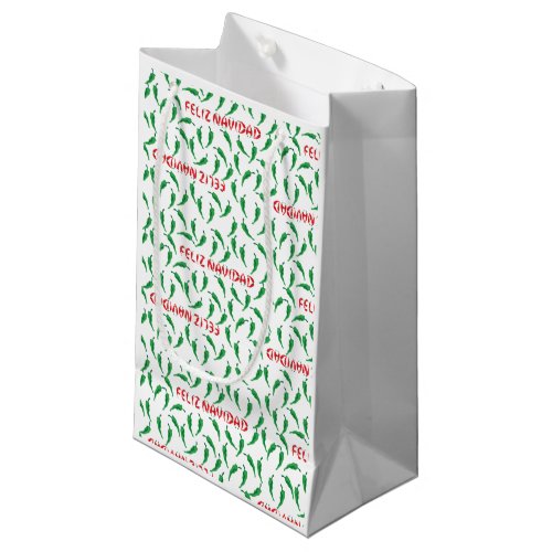 Feliz Navidad Red Chile Pepper Small Gift Bag