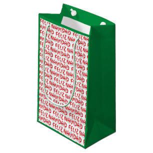 Feliz Navidad Red Chile Pepper Small Gift Bag
