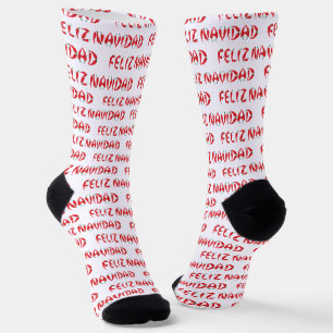 Feliz Navidad Red Chile Pepper Socks