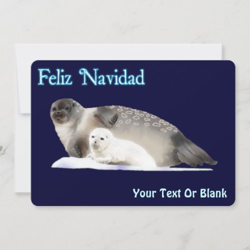 Feliz Navidad _ Ringed Seal Holiday Card