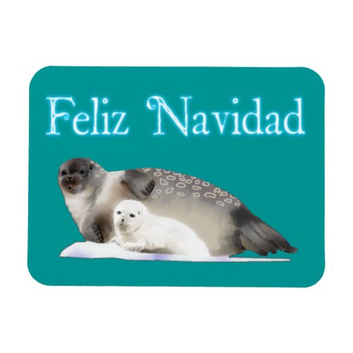 Feliz Navidad _ Ringed Seal Magnet