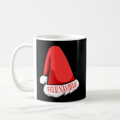 Feliz Navidad Santa Hat Unisex In 5 Colors Long Sl Coffee Mug