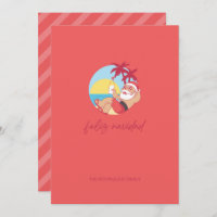 Feliz Navidad Santa Holiday Card