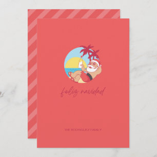 Feliz Navidad Santa Holiday Card