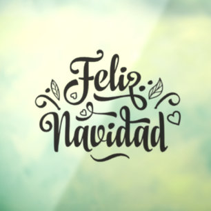 Feliz Navidad shopfront greeting customers  Window Cling