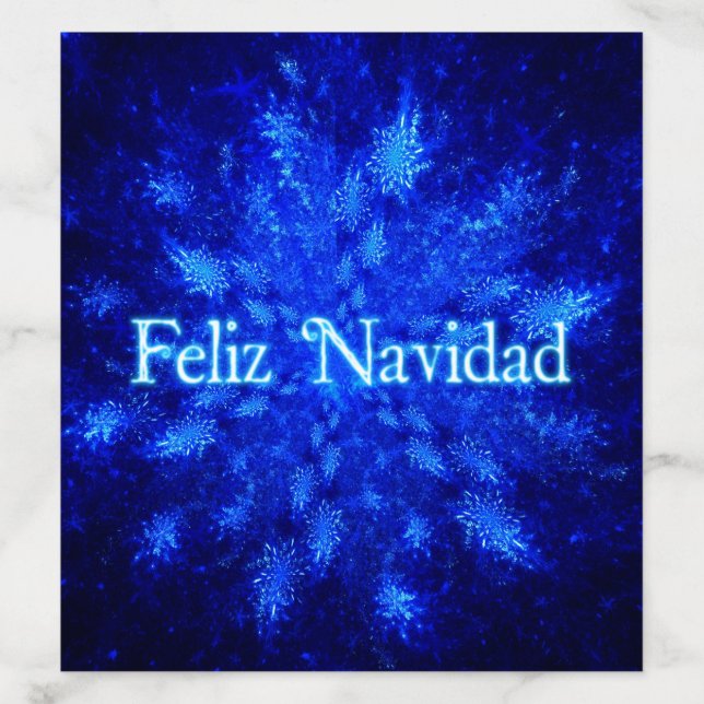 Feliz Navidad - Snowburst Envelope Liner (Design)