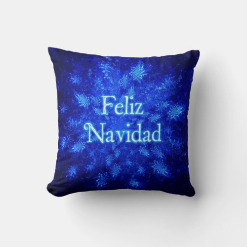 Feliz Navidad _ Snowburst Throw Pillow