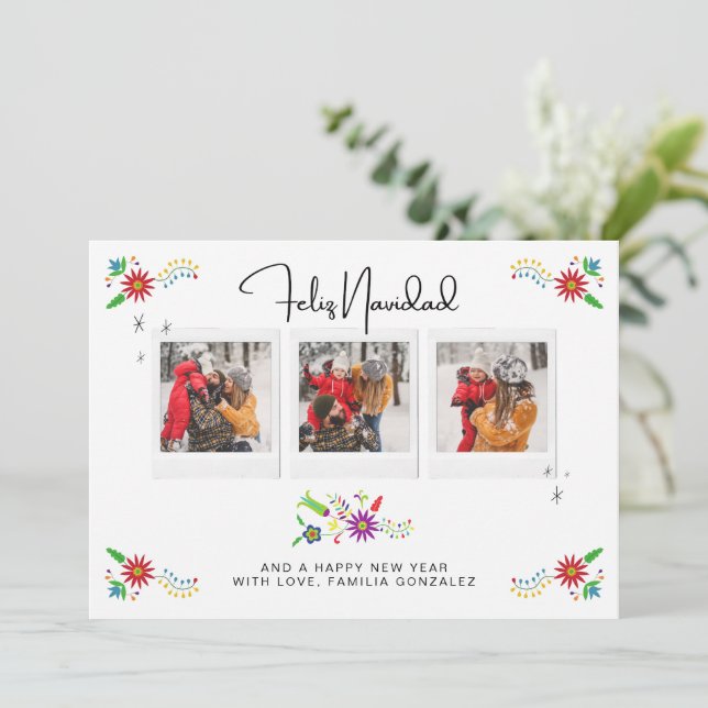 Feliz Navidad, Spanglish Photo Card (Standing Front)