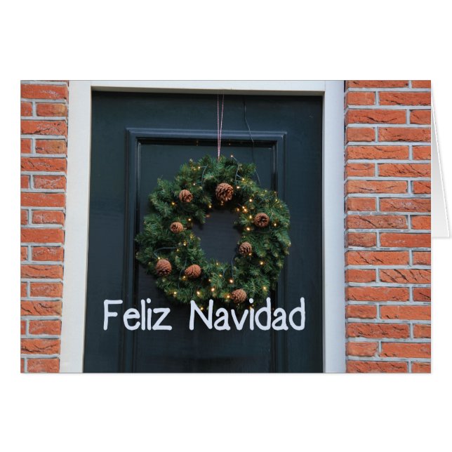 Feliz Navidad Spanish Christmas Card (Front Horizontal)