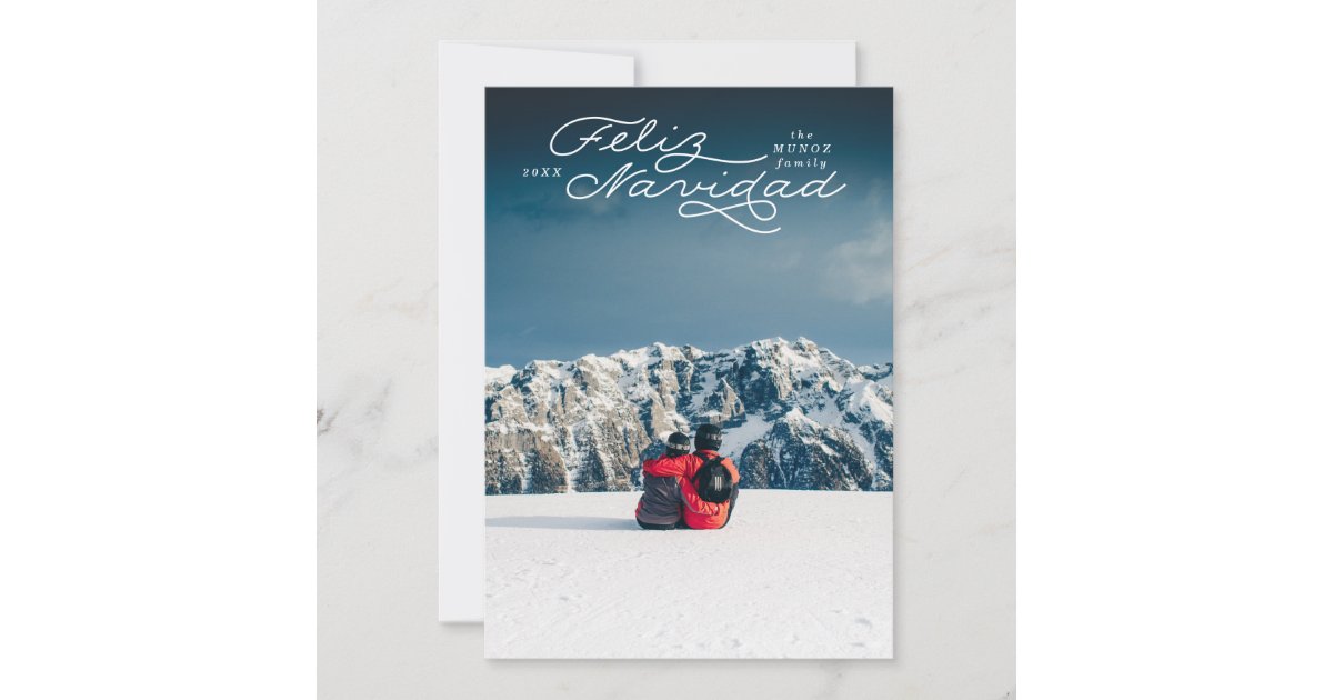 Feliz Navidad, Spanish Christmas Card, photo card | Zazzle.com