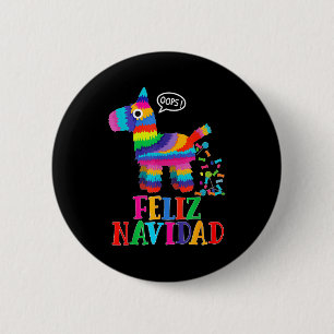 Feliz Navidad Spanish Christmas Funny Mexican Nata Button