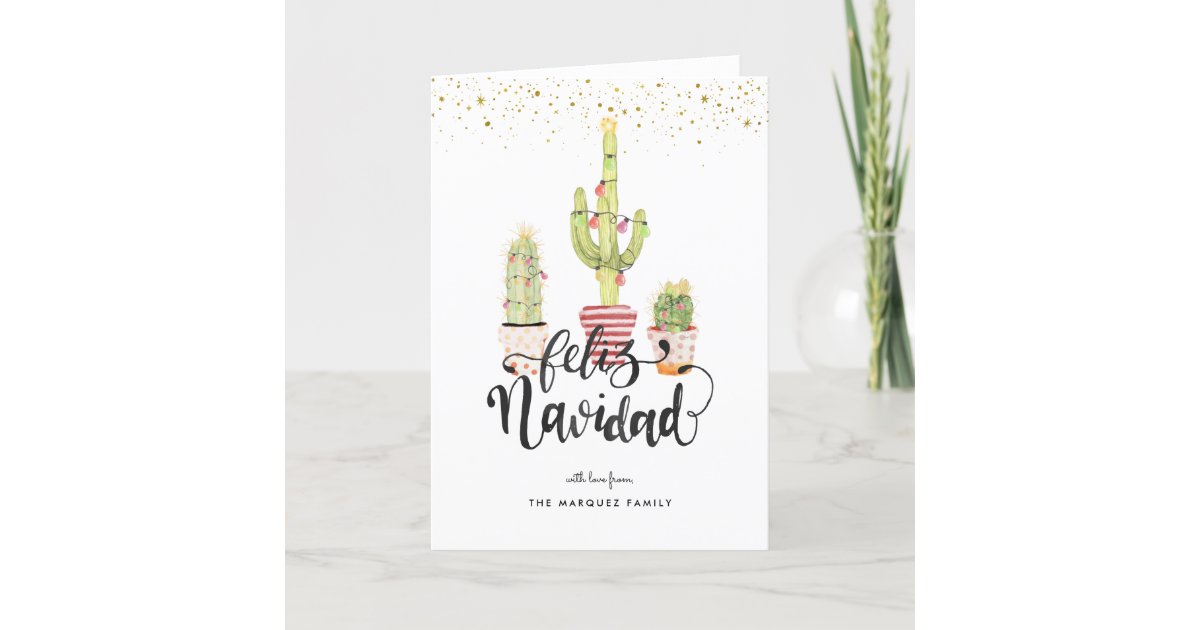 Feliz Navidad | Spanish Christmas Greeting Card | Zazzle.com