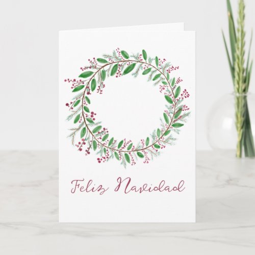 Feliz Navidad Spanish Christmas Holiday Card