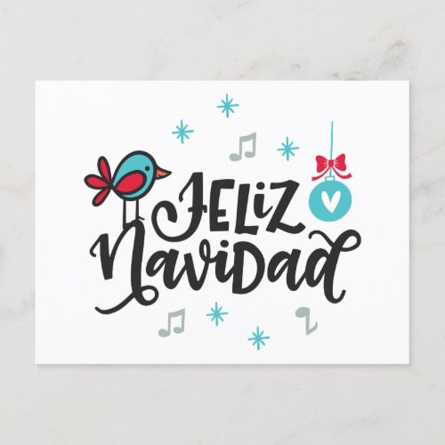 Feliz Navidad Spanish Christmas Postcard